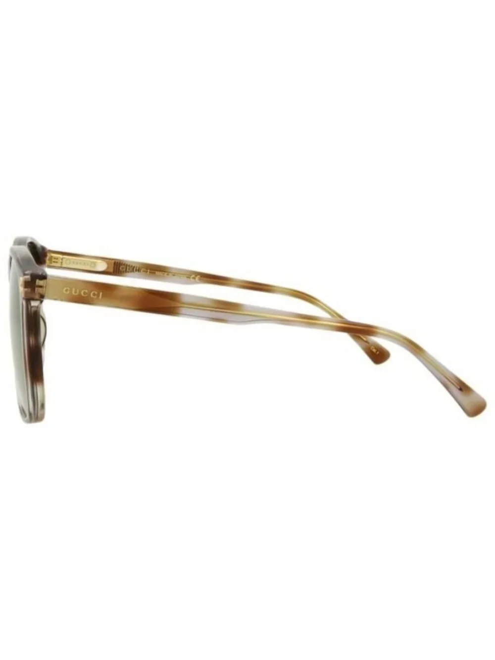 New Gucci Mens Square/Rectangle Havana Havana Green Fashion Designer Sunglasses